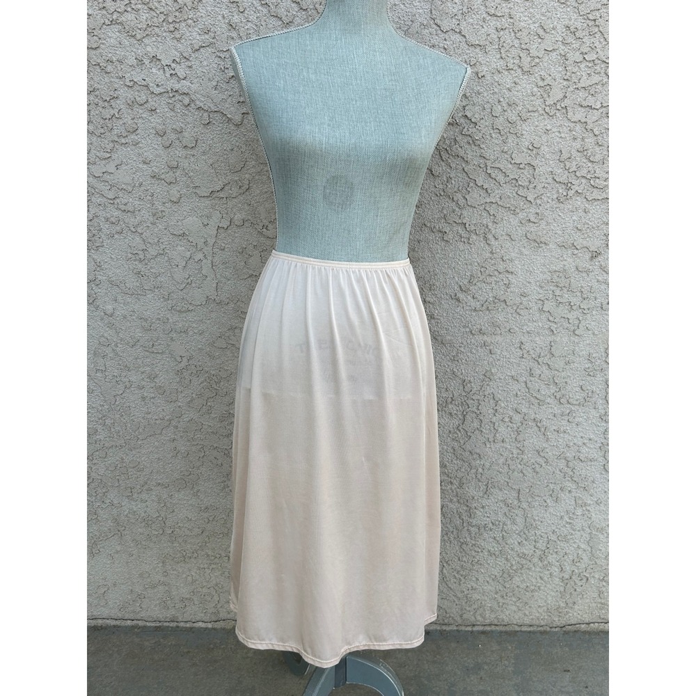 Vintage Vanity Fair Nylon Spandex Half Skirt Slip Cottagecore Coquette Medium M